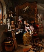 Jan Steen The Drawing Lesson painting